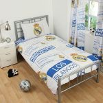 Real Madrid Single Duvet Cover Bedding Set Patch Design + Colour Changing Football Light