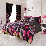 BUTTERFLY LUXURY KING BED DUVET QUILT COVER BEDDING SET + PILLOW CASES BLACK NEW