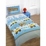 Construction Single Duvet Cover and Pillowcase Set
