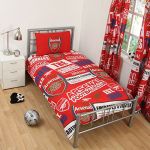 Arsenal FC Patch Single Duvet Cover and Pillowcase Set + Football Colour Changing Light