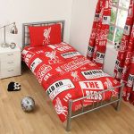 Liverpool FC Single Duvet Cover Bedding Set Patch Design + Colour Changing Football Light