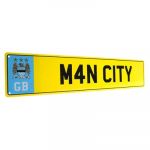Official Manchester City FC Metal Number Plate Sign - A great gift / present for men, boys, sons, husbands, dads, boyfriends for Christmas, Birthdays, Fathers Day, Valentines Day, Anniversaries or just as a treat for and avid football fan