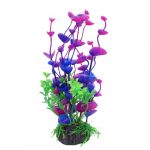 Plastic Fish Tank Underwater Plant, 7.9-inch, Fuchsia/ Green