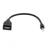 USB Female to AUX 3.5mm Male Jack Plug Audio Data Charge Cable