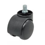 Threaded Stem Connector Twin Wheel Chair Caster Black