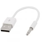 3.5mm male audio aux to usb 2.0 male connector charge cable 15cm