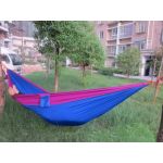 Portable Parachute Nylon Fabric Hammock for two persons Travel Camping Hammock Blue and Purple