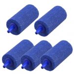 Blue Cylinder 25mmx50mm Mineral Bubble Release Aquarium Air Stone 5 Pcs