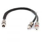 33cm Male to 2 Female RCA Speaker Splitter Cable Connector Converter