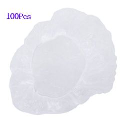  100Pcs Disposable Clear Shower Hair Caps for Spa Salon