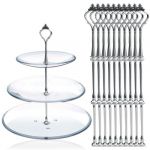 10 x Sets 2 or 3 Tier Cake Plate Stand Fittings Silver Plate Stands New