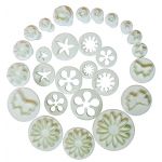 10 Sets (33 Pcs) Plunger Cutters Sugar craft Cake Decorating - Including Free First Class Delivery(Heart, Veined Butterfly, Star, Daisy, Veined Rose Leaf ,Carnation, Blossom, Flower, Sunflower , Other)