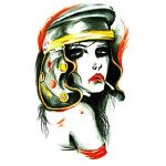 Removable Arm Tattoo 3D Smoking Girl Tattoo Stickers Temporary Transfer Body Art Stickers Waterproof Non-toxic