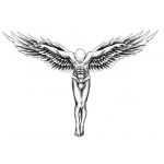Removable High Quality 3D Guardian Angel Tattoo Stickers Temporary Transfer Body Art Stickers Waterproof Non-toxic