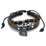  Bracelet Bangle Wristband Buddha Pendant Beads Retro Punk Rock Gothic Adjustable