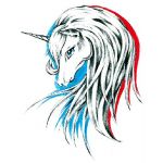 Removable High Quality Unicorn Tattoo Stickers Temporary Transfer Body Art Stickers Waterproof Non-toxic