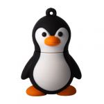 16GB Novelty Cute Baby Penguin USB 2.0 Flash Drive Data Memory Stick Device - Black and White
