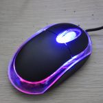  USB LED Optical Wired Scroll Wheel Mini Mouse Mice For PC Laptop - Black