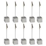   Pack of 10 Place Card Holder - Wedding Name Table Setting Marker - Shop Display Price Tag - Silver