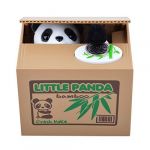  cute panda stealing coin cat money box piggy bank