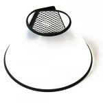 Elizabethan Dog Cat Pet Wound Healing Cone E- Collar White with Black