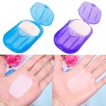  2 boxes Mini Washing Hand Bath Travel Scented Slide Sheets Foaming Box Paper Soap