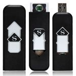  Electronic USB Cigar Lighter Rechargeable Portable Cigarette Lighter Flameless - Black