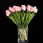  10pcs Tulip Flower Latex Real Touch for Wedding Bouquet Decor Best Quality Flowers (pink tulip)