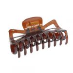 Woman Brown Plastic Bath Hairclip Hair Clamp Claw Barrette Woman Brown Plastic Bath Hairclip Hair Clamp Claw Barrette