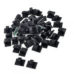  50pcs Black Plastic Wire Holder 10mm Cable Tie Mount Base WCC-2