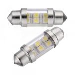  2X Pure White 6 SMD 1210 LED 31mm Car Interior Festoon Dome C5W Light Lamp Bulb