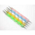 5x 2way Multiple Color Dotting Pen Marbleizing Tool Nail Art Paint Manicure Pedicure