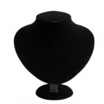  Wood Black Velvet Necklace Chain Jewelry Bust Display Holder Stand Fashion