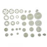  10 Sets (33 Pcs) Plunger Cutters Sugar craft Cake Decorating - Including Free First Class Delivery(Heart, Veined Butterfly, Star, Daisy, Veined Rose Leaf ,Carnation, Blossom, Flower, Sunflower , Other)