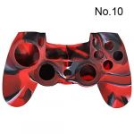  Camouflage Protective Silicone Case Skin Cover For Ps4 Controller Camo Mod HOT - Black and red