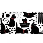 Black Cats Wall Sticker Art Decal Home Decor