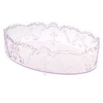 Storage Box Case Organizer Stand Holder for Cosmetic Makeup Tool Oval Clear