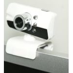 HD WebCam with Mic and 3 Leds light - White
