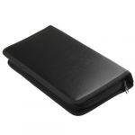  Black Leather CD DVD 80 Discs Storage Holder Case Wallet Bag Organizer