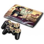 Skin Sticker Cover Decal For PS3 PlayStation Super Slim 4000 + 2 Controllers #08