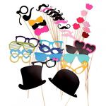  36PCS Colorful Props On A Stick Mustache Red Lips Photo Booth Party Fun Wedding Christ Funny Props