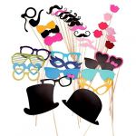  36PCS Colorful Props On A Stick Mustache Red Lips Photo Booth Party Fun Wedding Christ Funny Props