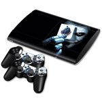 Skin Sticker Cover Decal For PS3 PlayStation Super Slim 4000 + 2 Controllers #83