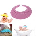 YKS 1 PCS Adjustable Soft Baby Kids child Children Shampoo Bath Shower wash hair Waterproof Eye Shield Cap Hat Shield sun cap Tub Bathtub Visor for Toddler (pink)