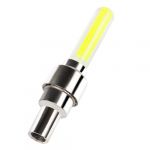  Bike Flash light led wheel bicyle car motor tyre valve dust cap L:60MM - Yellow