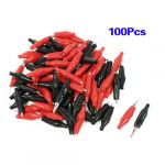 100 Pcs Croc Clip for Test Leads Black / Red Crocodile Clips 100 Pcs Croc Clip for Test Leads Black / Red Crocodile Clips