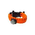  Paracord Parachute Cord Emergency Kit Survival Bracelet Rope with Whistle Buckle Compass Flint Fire Starter Outdoor Camping orange