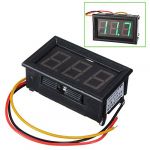  DC 0-99V 3 Wire LED Digital Display Panel Volt Meter Voltage Voltmeter Car Motor - GREEN