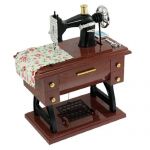 Wind Up Vintage Mini Sewing Machine Style Mechanical Music Box