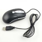  Wired USB PC Laptop Computer Optical Mouse *Black and White*